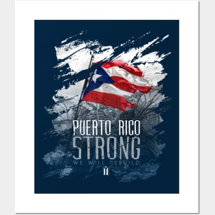 Puerto Rico Strong Torn Posters and Art